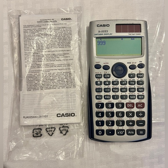 Casio FX-115ES Scientific Calculator with Cover and Manual - Picture 2 of 4